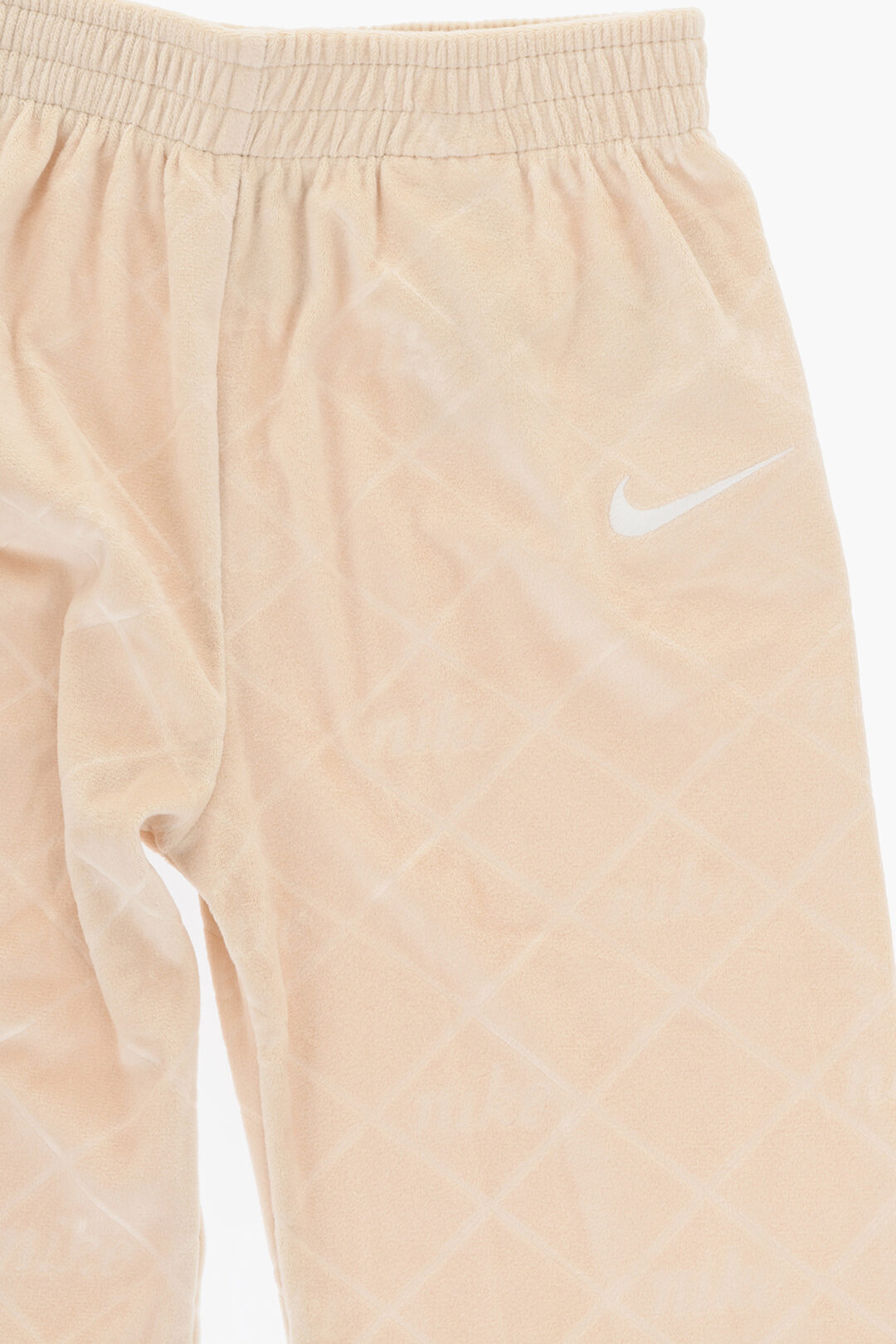 Nike Kids 벨벳 스웨트셔츠 조거 세트 올오버 로고