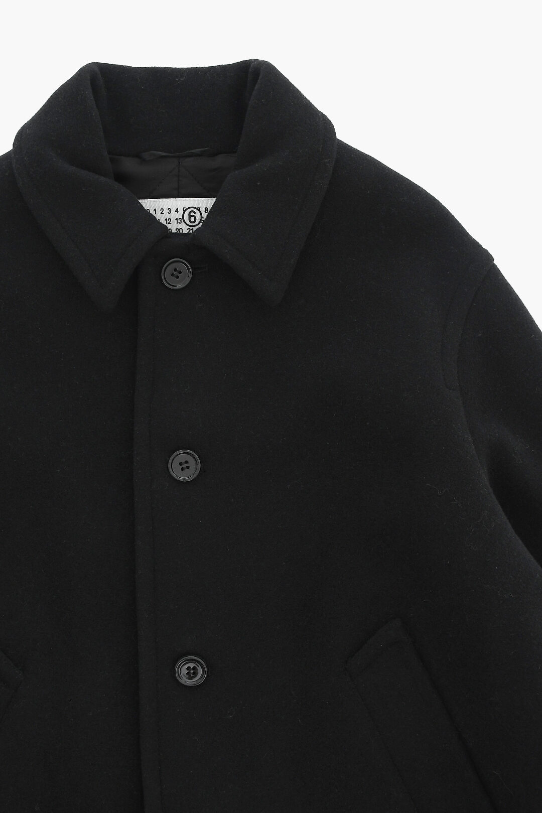 MM6 Maison Margiela Kids MM6 울 혼합 코트 단색