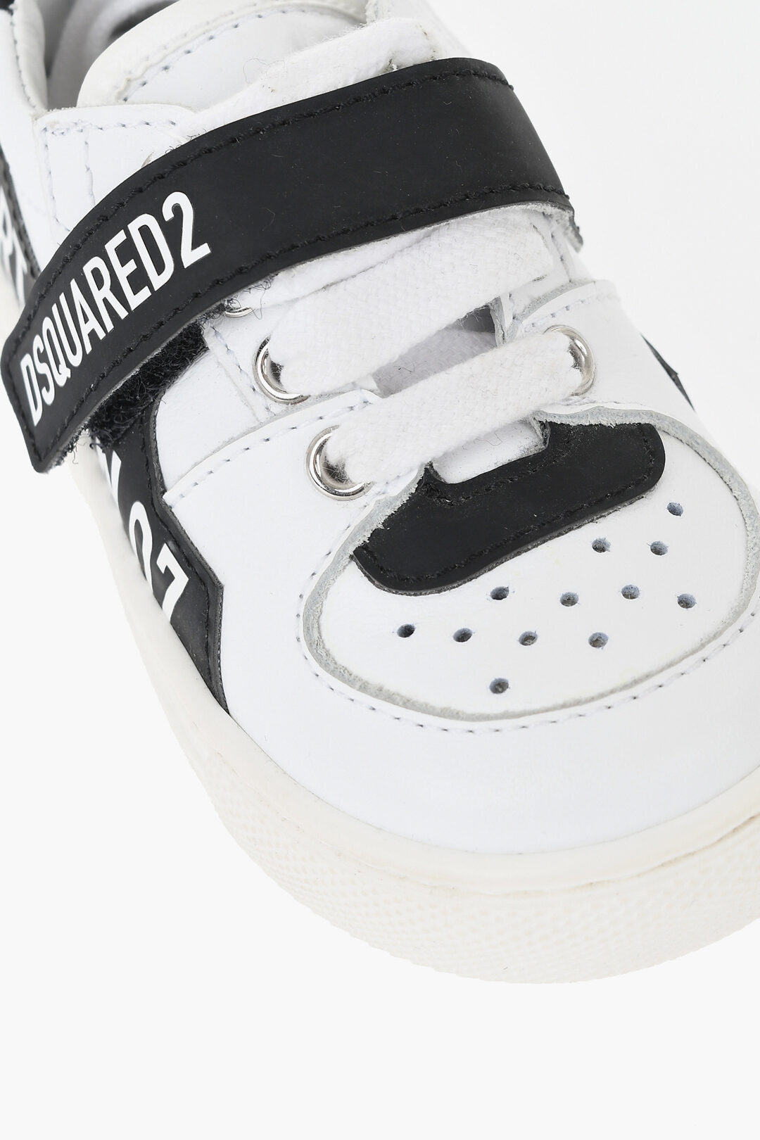 Dsquared 2 kids 투톤 레더 로우 스니커즈 SPORT EDTN.07