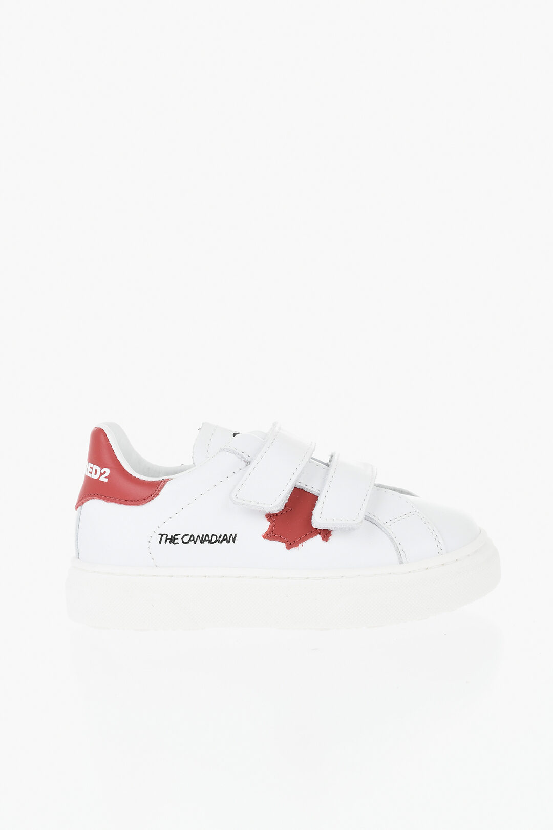 Dsquared 2 kids 로우 레더 스니커즈 더 캐나디언 벨크로